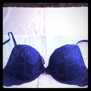 La senza 36B blue lace push-up bra